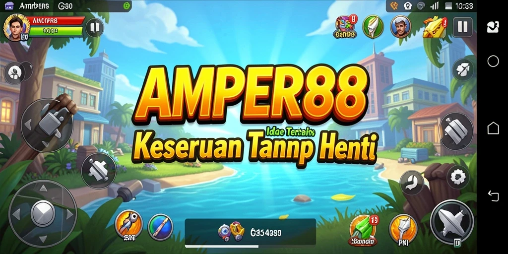 Screenshot utama AMPER88 menampilkan gameplay Idle yang mengasyikkan.
