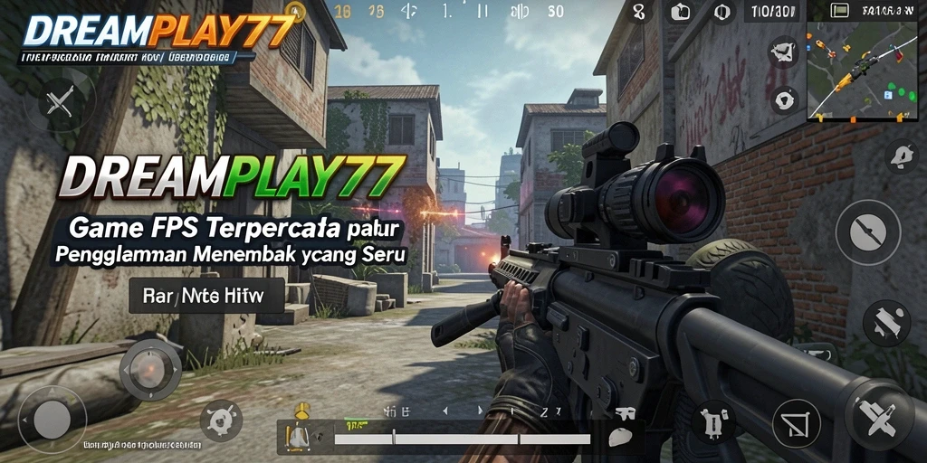 Screenshot gameplay <strong>DREAMPLAY77</strong> menunjukkan aksi tembak-menembak yang intens.