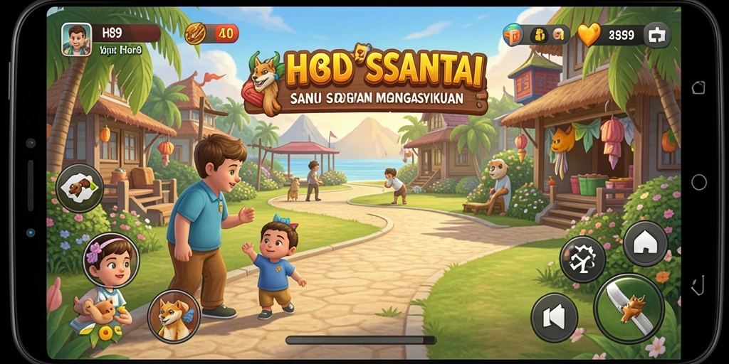 Tampilan gameplay H89 yang ceria dan interaktif.