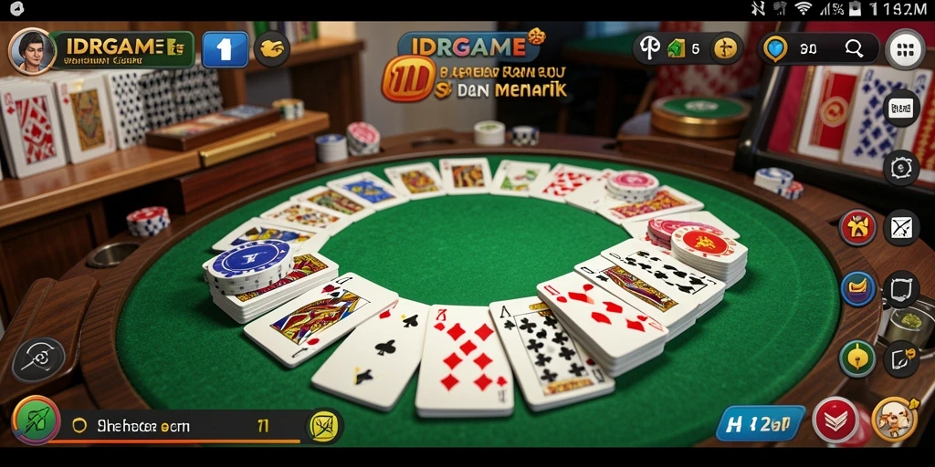 Tampilan gameplay seru di IDRGAME dengan kartu Gaple yang menarik.