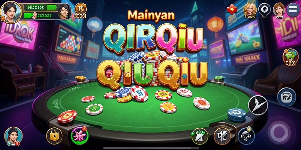 Tampilan menarik dari gameplay QiuQiu di IDROK.