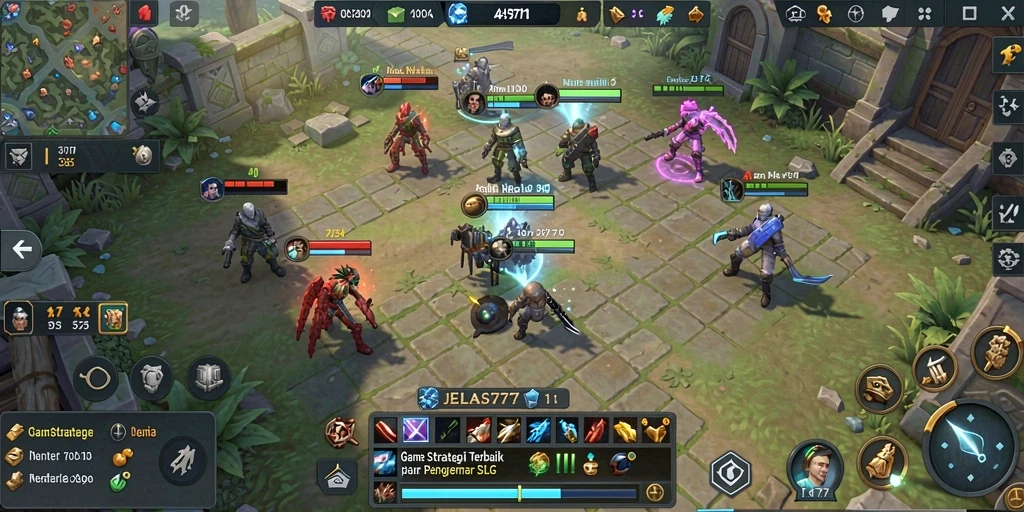 Tampilan gameplay menarik dari JELAS777 dengan elemen strategi.