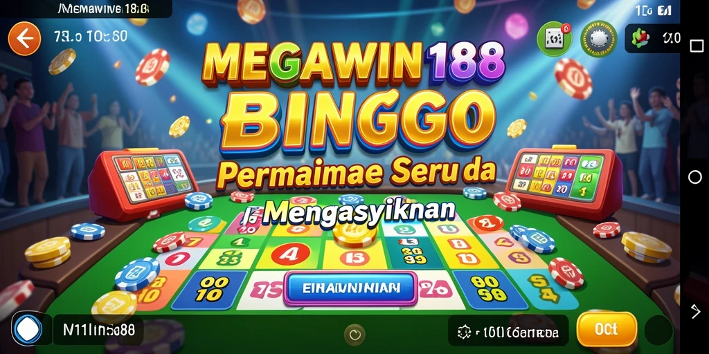 Screenshot gameplay MEGAWIN188 menunjukkan keseruan permainan Bingo yang interaktif.