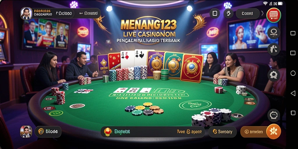 Tampilan gameplay Live Casino yang nyata dan mendebarkan