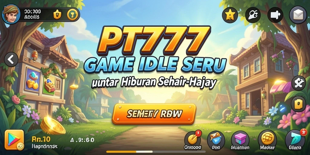 Screenshot gameplay PT777 menunjukkan karakter yang bekerja otomatis dan sistem reward yang menarik.