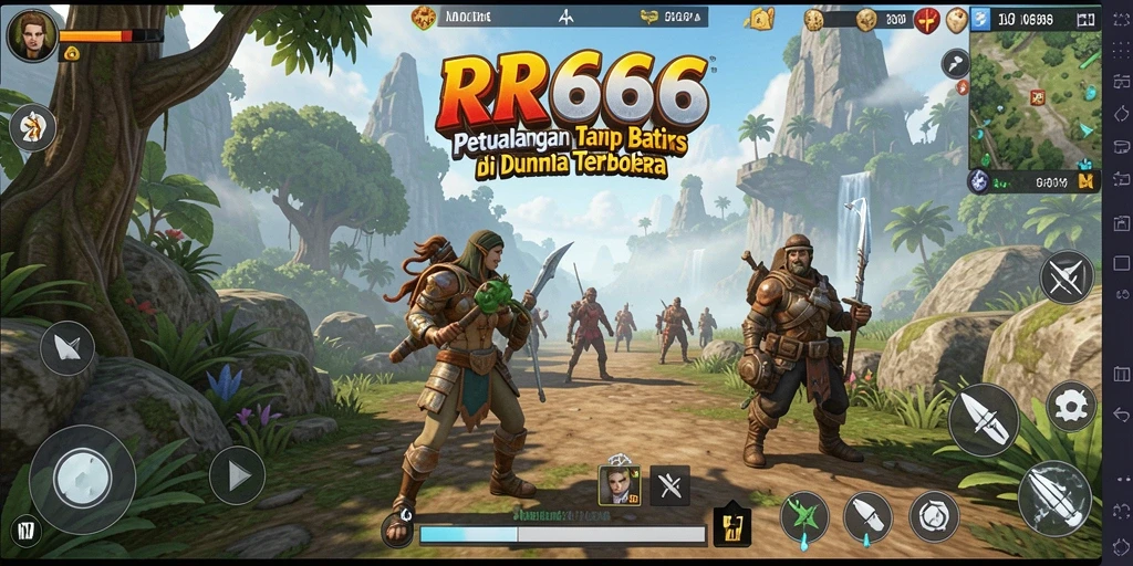Tangkapan layar gameplay menampilkan dunia terbuka yang luas di RR666.