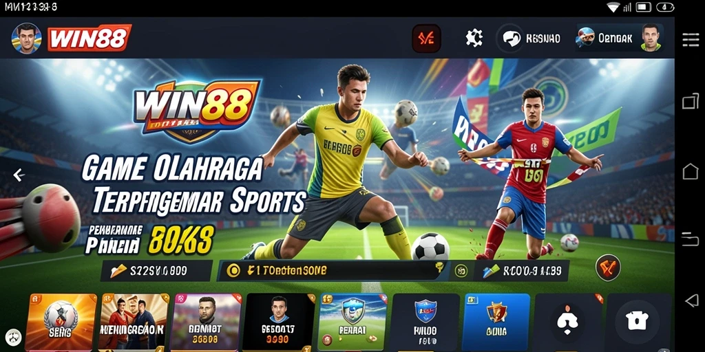 Screenshot WIN88 menampilkan momen seru dari gameplay olahraga.