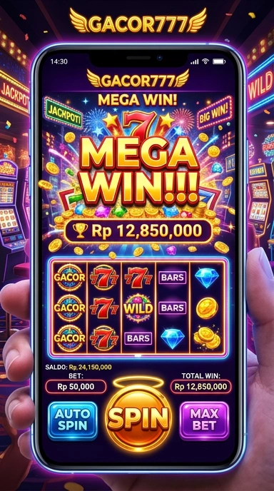 Tampilan antarmuka utama aplikasi gacor777.